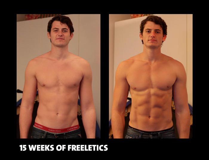  	
Freeletics træningsprogram transformation