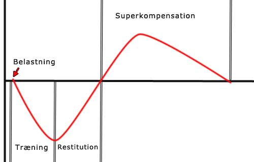 Træning og restitution graf